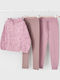 Kids Sweatpants Set Pink 3pcs