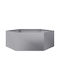 vidaXL Blumenkasten Metallisch Silver 138x120x45cm.