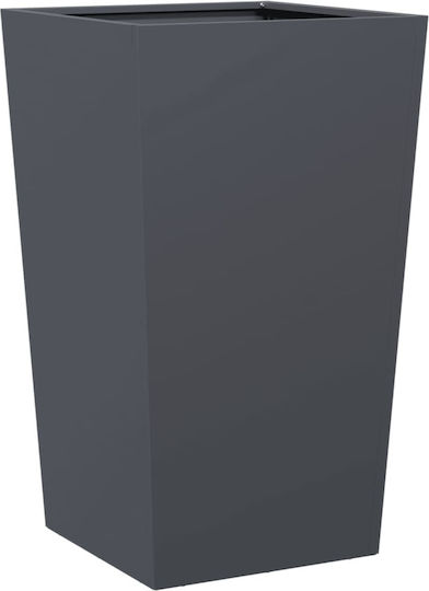 vidaXL Ζαρντινιέρα Μεταλλική Ανθρακί 45x45x75εκ.