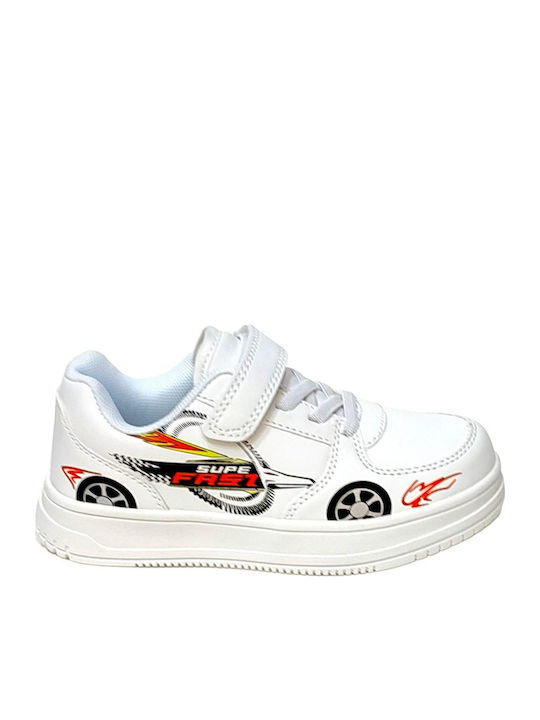 Παιδικά Sneakers με Σκρατς Λευκά