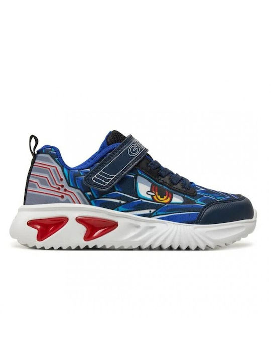 Geox Kinder-Sneaker Anatomisch mit Klettverschluss & Lichtern Blau