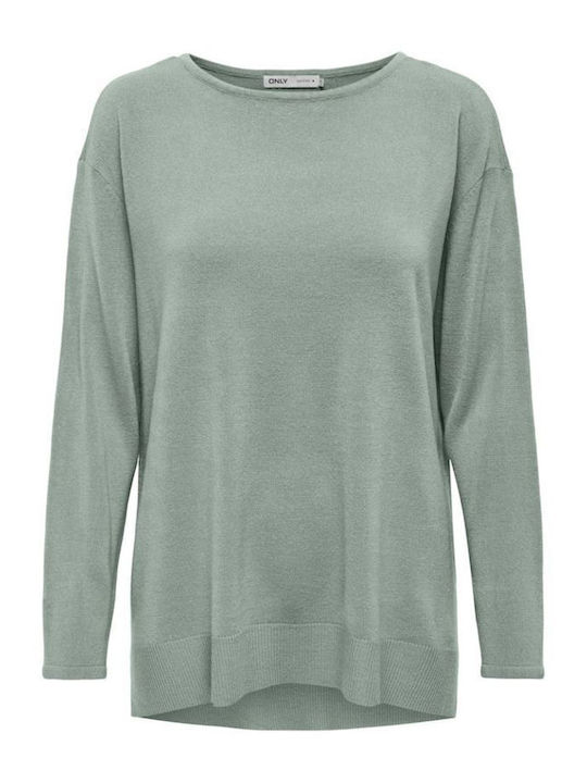 Only Women's Blouse Long Sleeve Aqua Gray, Mint