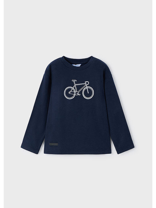 Mayoral Kids Blouse Long Sleeve navy blue