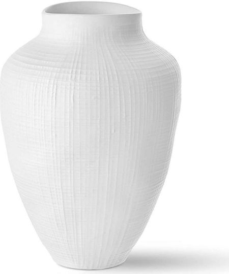 Aberto Design Dekorative Keramikvase Weiß Φ27xΥ41cm