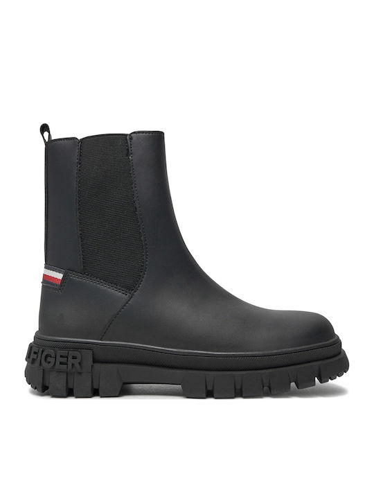 Kids Boots with Zipper Black