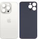 Batterieabdeckung Weiß für iPhone 15 Pro.