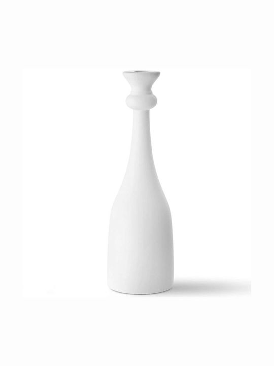 Aberto Design White Ceramic Candle Holder