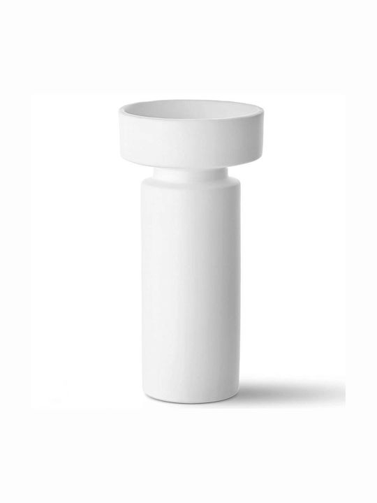 Aberto Design White Ceramic Candle Holder
