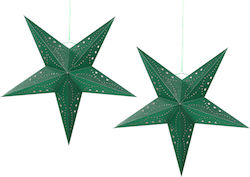 Beliani Pendant Illuminated Green Star Beliani Pendant Illuminated Green Star