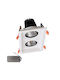 Elmark Rectangle Metallic Recessed Spot with Integrated LED and Natural White Light White 23x12cm. 1pcs