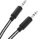 Avizar Cablu Audio 3,5 mm Male - 3,5 mm Male Negru 1m AUX-1M-BK