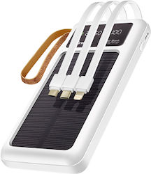 LinQ PD15200 Solar Power Bank 15000mAh Alb