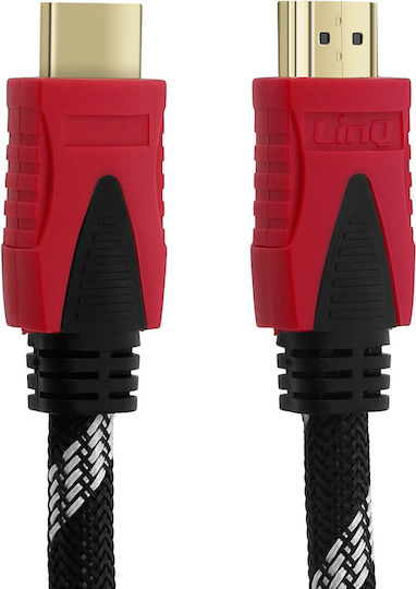 LinQ Cable HDMI male - HDMI male 15m Μαύρο