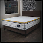 Como felt & wadding producers Mattress Topper Single Memory Foam with Removable Cover & Elastic Straps 90x190x4cm