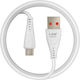 LinQ USB 2.0 Кабел USB-C Мъжки - USB-A Бял 1м TPC9272