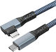 Avizar Geflochtenes USB 2.0 Kabel USB-C männlich - USB-C 100W PD Grau 2m DATA-20G4K-C2C-200