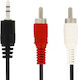 RCA ADAJACK-35-AUX-3M Конвертор 3.5mm мъжки към RCA 2x мъжки