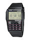 Casio Ψηφιακό Ανδρικό Ρολόι 37mm Μπαταρίας με Μαύρο Καουτσούκ Λουράκι