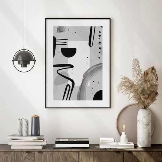 Walls Lines And Dots Frame Wooden black frame 60x90cm