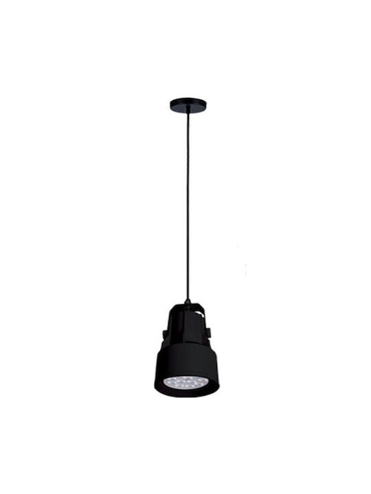 Elmark Lustră O singură lumină pentru Soclu E27 cu Alb Natural Lumină Negru