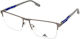 adidas Herren Metall Brillengestell Silber SP50...