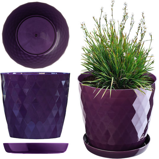 Kadax Untersetzer für Blumentöpfe aus Kunststoff 16cm Lila
