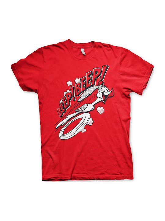Paperinos Looney Tunes - Beep Beep T-shirt Red Cotton