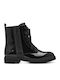Women's Patent Leather Ankle Boots Black