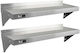 2 x Kukoo Edelstahlregale 1250mm x 300mm