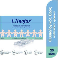 Clinofar Fiolă cu Ser Fiziologic pentru Întreaga Familie 30buc 5ml