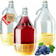 Kadax 3x Damigeană Vin 5l Lady Balloon În Coș Sticlă Vin + Închidere
