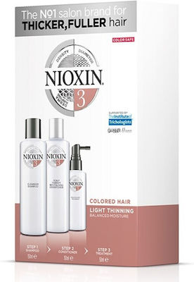 Nioxin Unisex Hair Care Set Kit System 3 with Conditioner / Treatment / Shampoo 3pcs