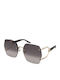 Gucci Women's Sunglasses with Gold Metal Frame and Gray Gradient Lens GG1562S 001