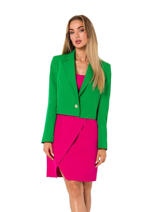 MOE Lung Blazer pentru femei Sacou Verde