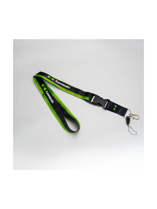 Μπρελόκ Lanyard Kawasaki Μαύρο-πράσινο