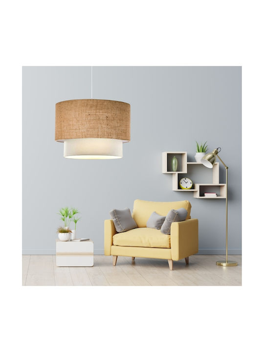 Megapap Whitehouse Pendant Light Beige with Soc...