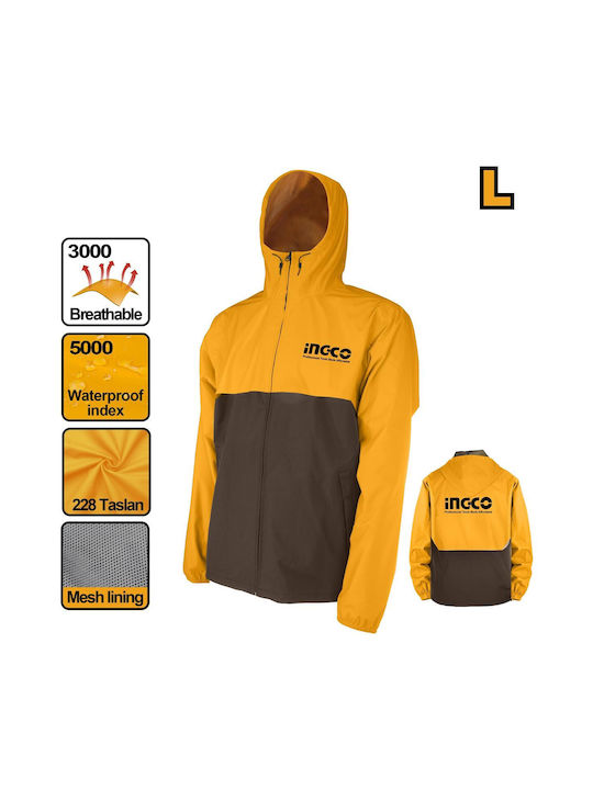 Adiavroxo (Work Aprons & Sleeves) Work Jacket with Hood Yellow