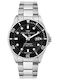 Philip Watch Men's Watch Battery with Silver Rubber Strap