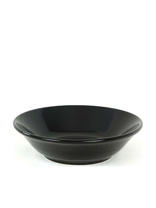 Hermia Farfurie adâncă Ceramică Negru cu Diametru 18cm 6buc