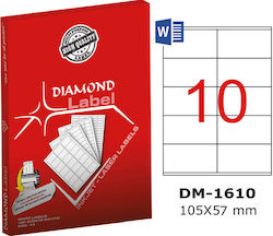 Diamond Selbstklebende A4-Etiketten 105x57mm Diamond Selbstklebende A4-Etiketten 105x57mm