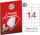 Diamond Selbstklebende A4-Etiketten 105x42.69mm