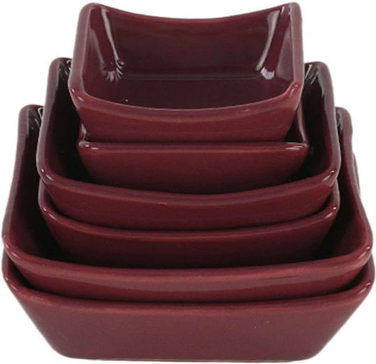 Hermia Dip Serving Bowl Round Ceramic Gray 6pcs 8682870814240