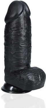 Shots Ρεαλιστικό Dildo με Όρχεις και Βεντούζα Μαύρο 23cm