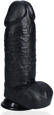 Shots Ρεαλιστικό Dildo με Όρχεις και Βεντούζα Μαύρο 25cm