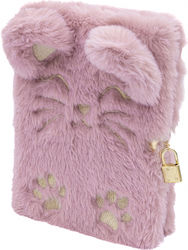 Locked Diary Astrabag Fluffy Kitten A5