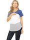 Queen Mother Maternity T-Shirt Blue-White
