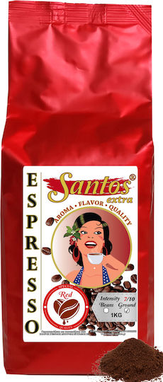 Santos Extra Espresso Kaffee Arabica Costa Rica Gemahlen 1kg