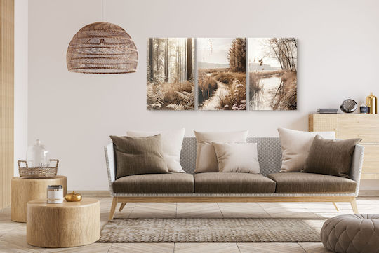 Naklejkomania Dreifach Gemälde auf Leinwand 60x120cm