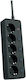 Tu-xin Power Strip with Surge Protection 5 Positions with Cable 2m