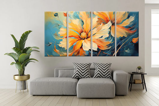 Naklejkomania Fourfold Painting on Canvas 60x120cm